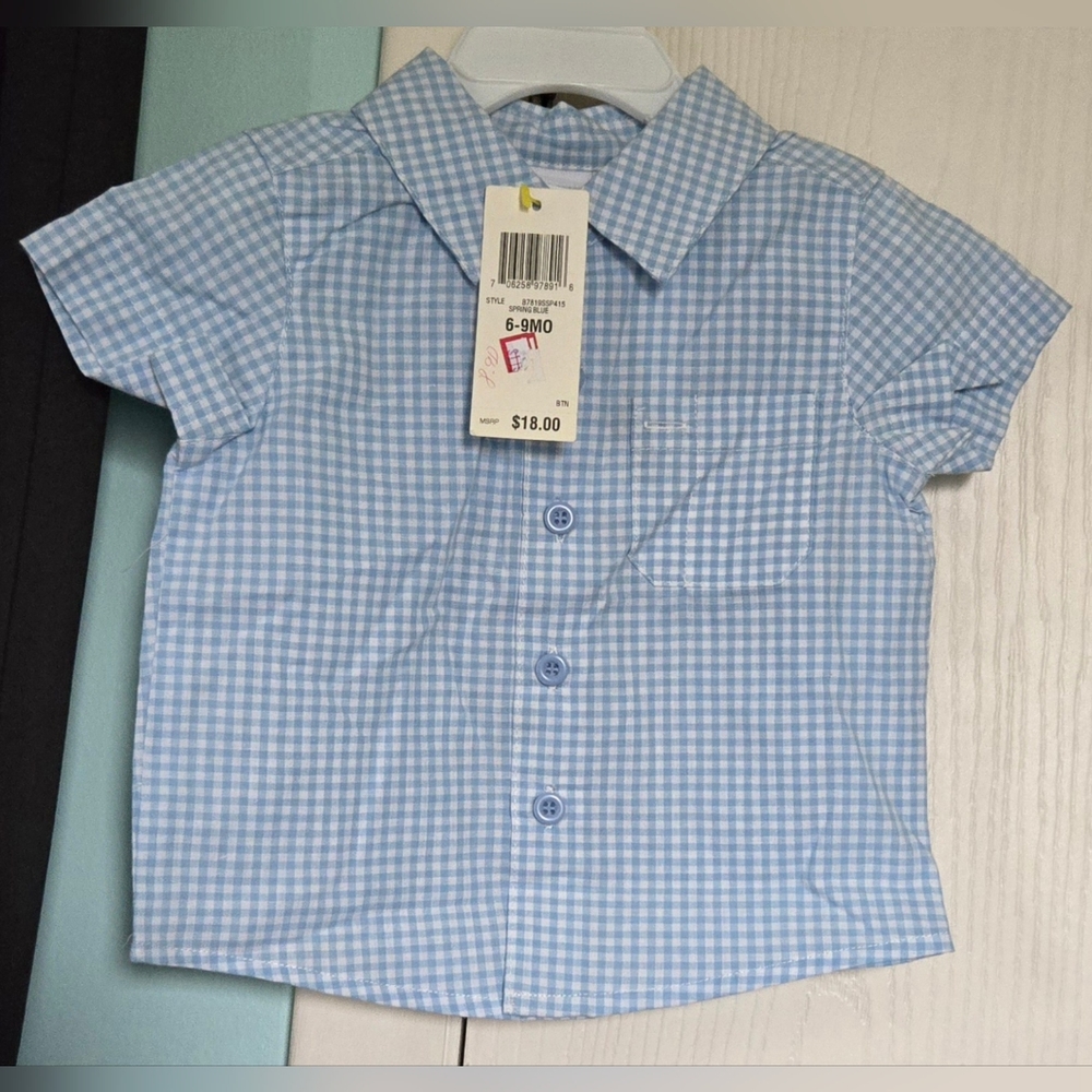 NEW Girls size 6-9 months button down shirt